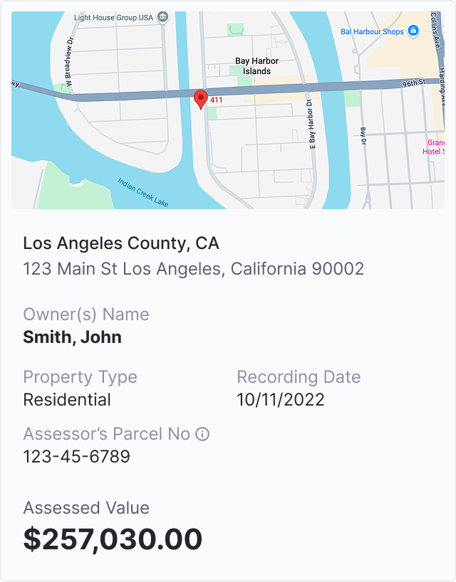 Property ownership finding