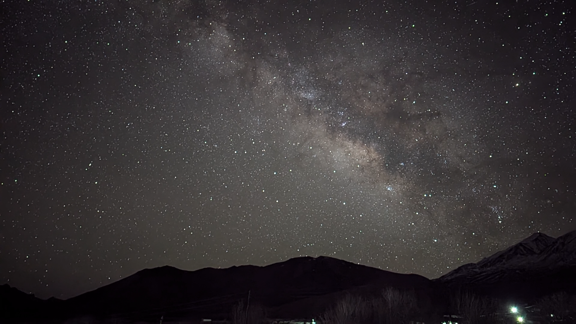 The Milky Way over the mountains