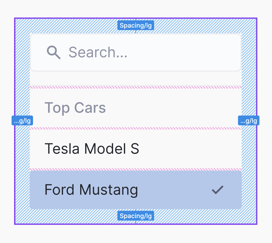 Dropdown · spacing